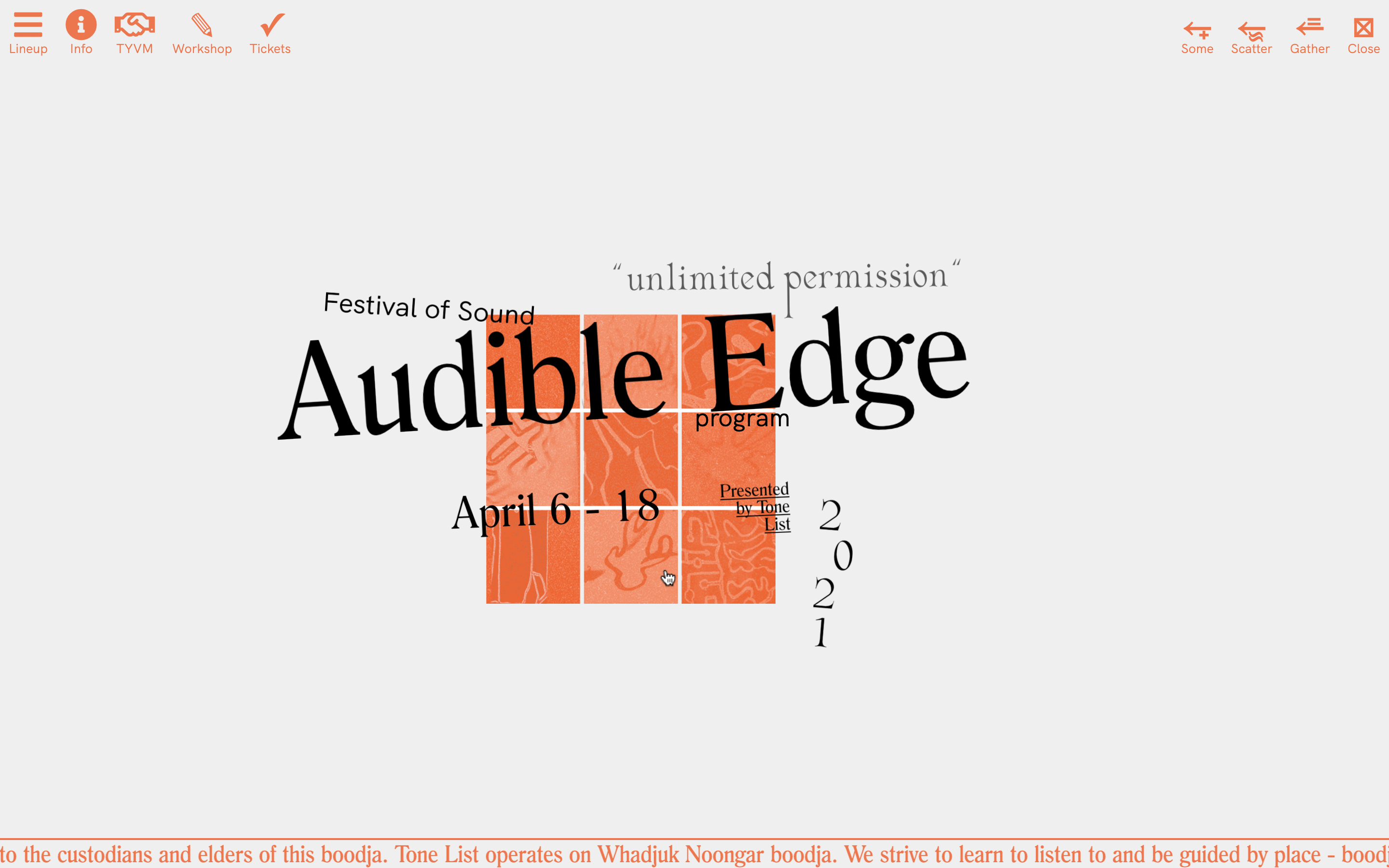 Audible Edge Festival 2021 Website