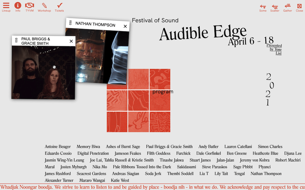 Audible Edge Festival 2021 Website